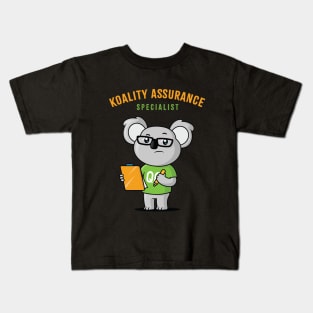 Koala Bear Quality Assurance Specialist Kids T-Shirt